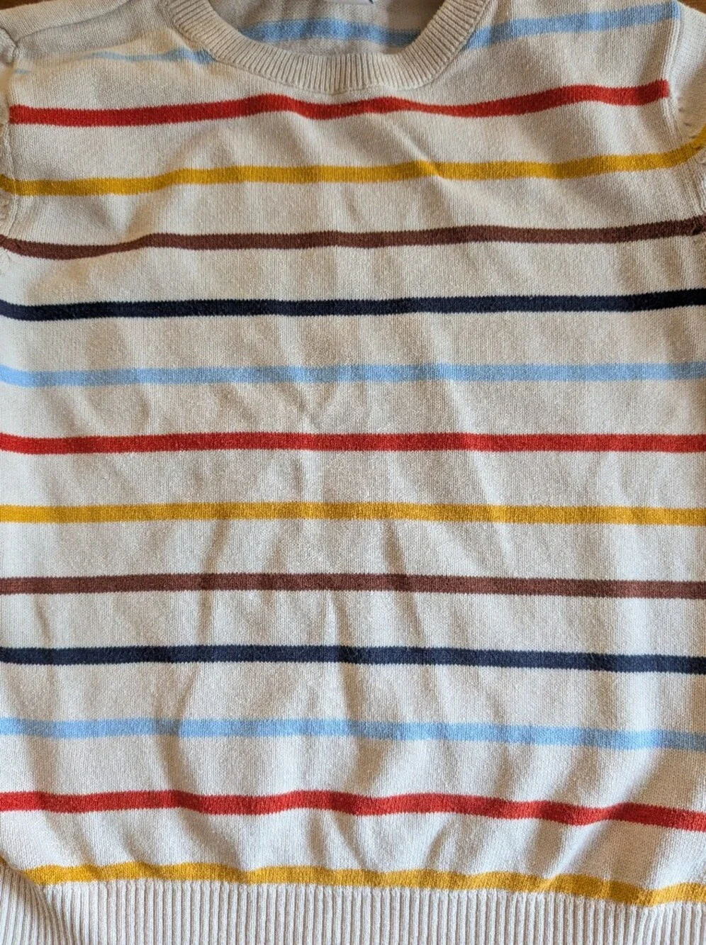 Children's Place Toddler Boys Multi- Colored Striped Cream Sweater, Size 4T